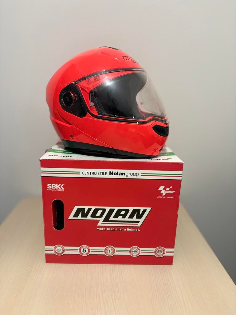 Nolan N104 EVO XL in opvallende fluo oranje, Motoren, Kleding | Motorhelmen, Systeemhelm, XL, Nolan, Tweedehands, Ophalen