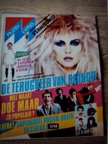 MUZIEK EXPRES 1982: BLONDIE-MICK JAGGER-BOB MARLEY-DOE MAAR beschikbaar voor biedingen
