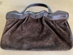 handtas in bruine daim, Ophalen of Verzenden, Gebruikt, Bruin, Handtas