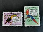 Colombia 1974 - vogels - toekan, geelvleugelara, Ophalen of Verzenden, Zuid-Amerika, Gestempeld