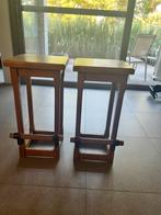 Massief houten kruk(ken) prijs per stuk, Ophalen, Gebruikt, Met voetsteun, 60 tot 90 cm