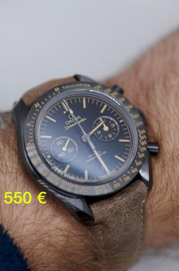Omega Speedmaster Dark Side of the Moon Vintage Black, Enlèvement, Neuf, Montre-bracelet, Cuir