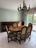 Volledige eetkamer in notenhout, Huis en Inrichting, Complete eetkamers, Ophalen, Zo goed als nieuw