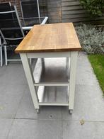 Keukenrek met houten werkblad, Huis en Inrichting, Ophalen, Gebruikt, 50 tot 100 cm, 100 tot 150 cm