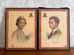 Portret Koning Leopold en Koningin Astrid, Carte, Photo ou Gravure, Enlèvement