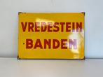 VREDESTEIN banden emaille reclamebord, Verzamelen, Merken en Reclamevoorwerpen, Reclamebord, Gebruikt, Ophalen of Verzenden