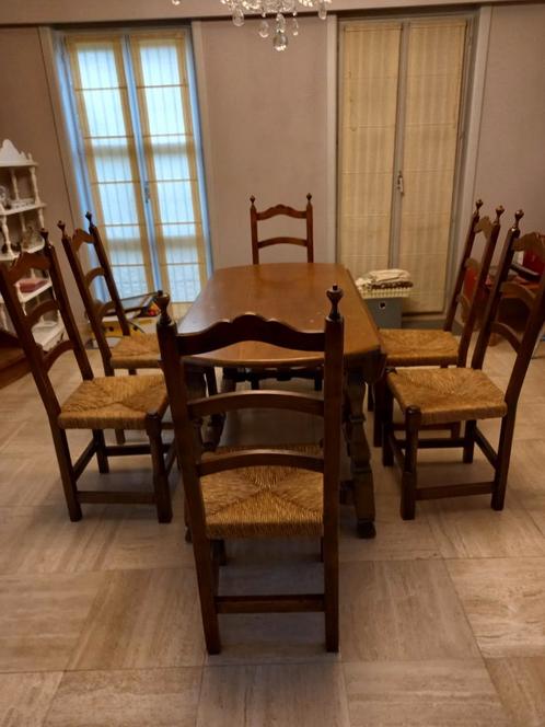Eetkamer tafel en stoelen + veel andere dringend weg!, Huis en Inrichting, Tafels | Eettafels, Eikenhout, Kersenhout, Glas, Metaal