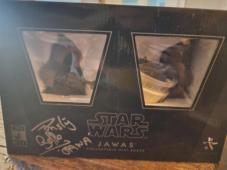 Star Wars Gentle Giant Jawas Mini 2-Pack  Signed by Rusty g, Verzamelen, Star Wars, Zo goed als nieuw, Ophalen of Verzenden