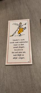 tegeltje met spreuk, tekst, gedicht Royal Mosa Holland, Ophalen, Zo goed als nieuw