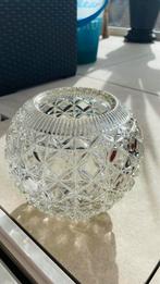 Bol vaas dik zwaar glas hoogte 18cm, Ophalen of Verzenden