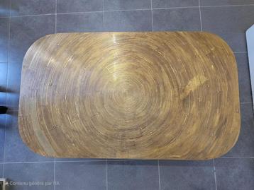 Table basse lova creation en bronze effet tronc d'arbre beschikbaar voor biedingen