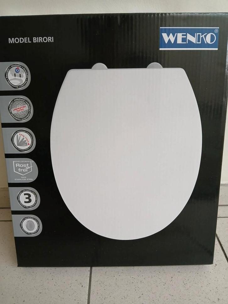 Toiletzitting Duroplast WENKO Model Bironi wit - NIEUW, Bricolage & Construction, Sanitaire, Neuf, Toilettes, Enlèvement