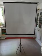 Ecran pour Projecteur / de projection (Vintage) sur pied, Audio, Tv en Foto, Projectieschermen, Ophalen, Handmatig, Gebruikt