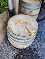 Eiken wijnvat/ Wijnton/ regenton/ ijsbad/ decoratie/wijn ton, Ophalen, Zo goed als nieuw, Hout