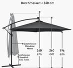 NIEUW IN VERPAKKING: Zweefparasol met LED verlichting 3,5 m, Tuin en Terras, Parasols, Ophalen, Nieuw, Zweefparasol, Verstelbaar