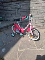 b'twin 14 inch meisjesfiets, Fietsen en Brommers, Ophalen, Gebruikt, Zijwieltjes
