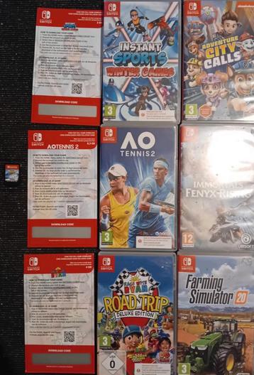 10 jeux Nintendo Switch/20€/pièce Ou 1 lot =100€  