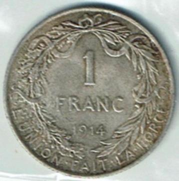 1 franc 1914 FR argent Albert Ier