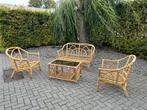 Vintage rotan tuinset, Tuin en Terras, Tuinsets en Loungesets, Ophalen, Zo goed als nieuw, Rotan, Tuinset