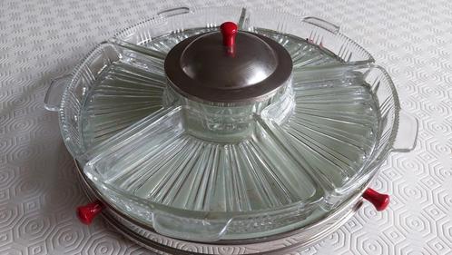 🎁 Plateau apéritif tournant en verre, Maison & Meubles, Accessoires pour la Maison | Plataux & Paniers, Utilisé, Rond, Verre