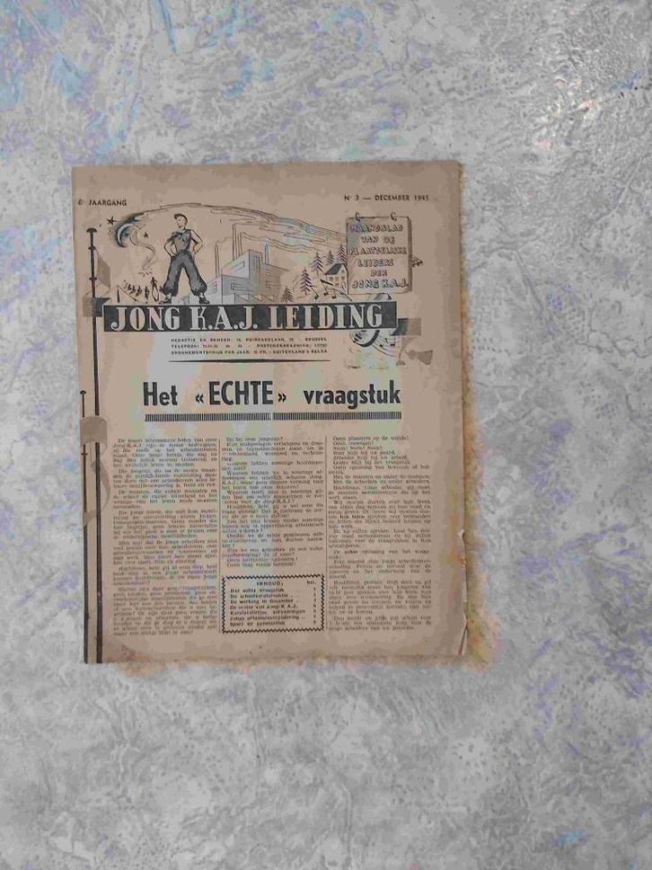 KAJ Jeugd Vlaanderen Oorlog 1945 Verzet Weerstand Leger Zon, Verzamelen, Tijdschriften, Kranten en Knipsels, Tijdschrift, 1940 tot 1960