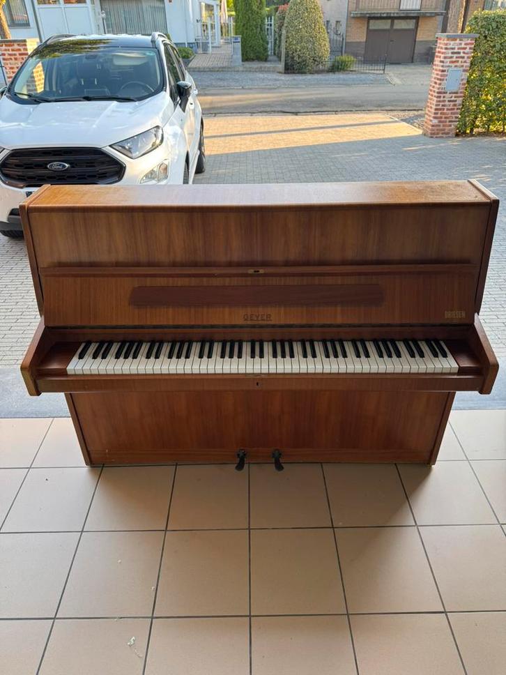 Geyer Piano - antiek, Muziek en Instrumenten, Piano's, Gebruikt, Piano, Bruin, Ophalen