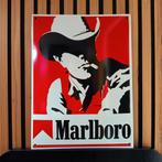 Emaille Schild MARLBORO Reclamebord Tabak Sigaretten Vintage, Envoi, Utilisé, Panneau publicitaire