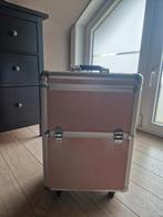 Beautycase trolley roze, Bijoux, Sacs & Beauté, Boîtes de maquillage & Beauty case, Enlèvement, Utilisé, Rose