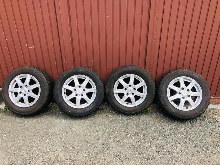 4 Jantes alu ENZO pneus neige 195/65/15, Auto-onderdelen, Banden en Velgen, Velg(en), Winterbanden, 15 inch, 195 mm, Personenwagen