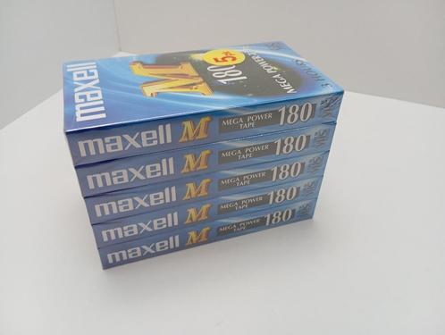 5 cassettes vidéo New VHS 180 Maxell M Mega Power Tape, CD & DVD, VHS | Film, Neuf, dans son emballage, Enlèvement ou Envoi