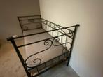 Metalen bed, Huis en Inrichting, Slaapkamer | Bedden, Ophalen, Gebruikt, 90 cm, Zwart