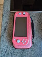 Nintendo Switch Lite met hoesje en spelletje, Ophalen of Verzenden, Roze of Coral, Zo goed als nieuw, Met beschermhoes of tas