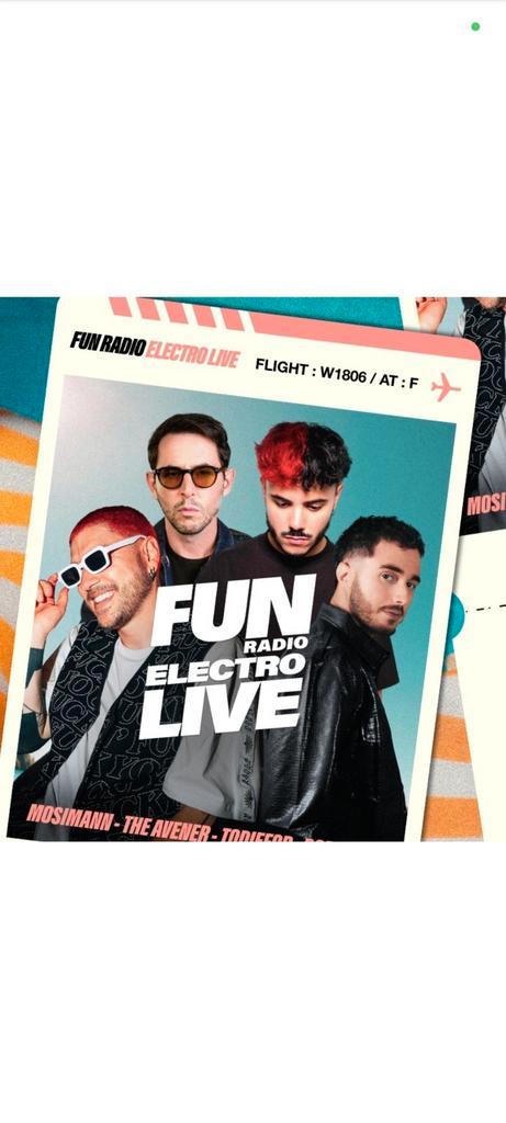 4 tickets pour Électro Live 18 juin Mosimann, The Avener, Tickets en Kaartjes, Concerten | House, Techno en Trance, Drie personen of meer
