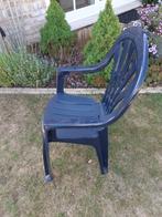 6 blauwe tuinstoelen, Tuin en Terras, Ophalen, Zo goed als nieuw