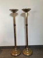 Set van 2 grote kandelaars kerk (1m9cm), Ophalen, Gebruikt, Overige typen, Christendom | Katholiek