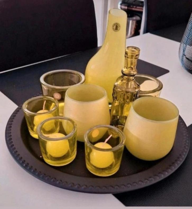 Complete Decoratie alles samen
Met dienblad
Kleur lime green, Huis en Inrichting, Woonaccessoires | Kandelaars en Kaarsen, Ophalen of Verzenden