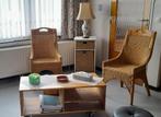 Rieten stoelen (2) + salontafel, Huis en Inrichting, Stoelen, Riet of Rotan, Twee, Gebruikt, Ophalen