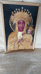 Ikoon handwerk  bewerkt met een soort goudpapier., Antiek en Kunst, Antiek | Religieuze voorwerpen, Ophalen