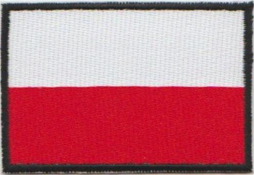 Polen vlag stoffen opstrijk patch embleem #1, Diversen, Vlaggen en Wimpels, Nieuw, Verzenden