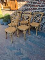 6 eiken stoelen landelijk, Huis en Inrichting, Ophalen of Verzenden, Zo goed als nieuw