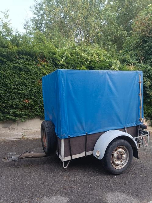 Petite remorque simple essieu grillagée avec bâche et access, Auto diversen, Aanhangers en Bagagewagens, Gebruikt, Ophalen