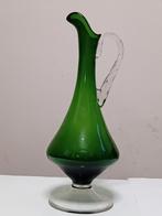 Pichet vintage en verre vert émeraude, Antiquités & Art, Enlèvement ou Envoi