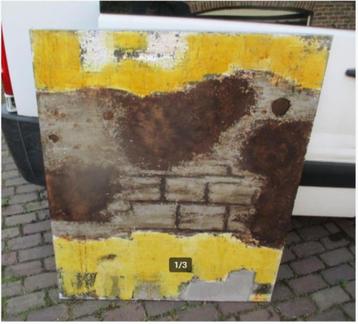 Mooi Abstract Geschilderd Werk 'Bricks in the Wall' - gesign beschikbaar voor biedingen