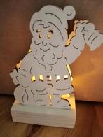 🎅 Décoration de Noël 🎅 Figurine de Noël en bois avec éclai, Comme neuf, Enlèvement ou Envoi