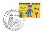 België : 12.12.70 : Geïllustreerde stempel #@ HEUSDEN @#, Met envelop, Frankeerzegel, Ophalen of Verzenden, Gestempeld