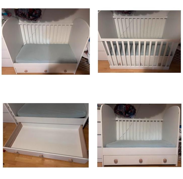 Baby/ peuter bedje doe een bod, Kinderen en Baby's, Kinderkamer | Bedden, Gebruikt, Minder dan 140 cm, Minder dan 70 cm, Matras