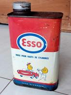 vintage olieblik ESSO Huile pour hauts de cylindres, Verzamelen, Merken en Reclamevoorwerpen, Ophalen of Verzenden, Gebruikt, Verpakking