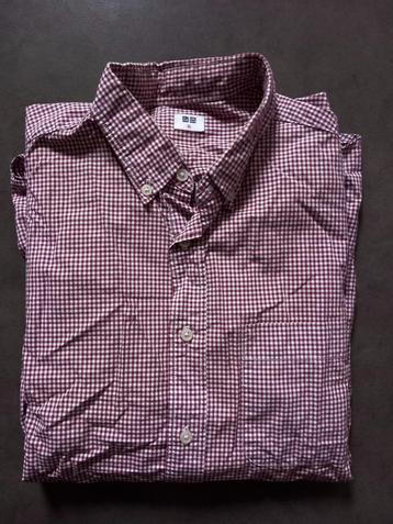 Chemise en coton pour homme - XS -> 2€, Enlèvement, Comme neuf, Uniqlo, Tour de cou 38 (S) ou plus petit