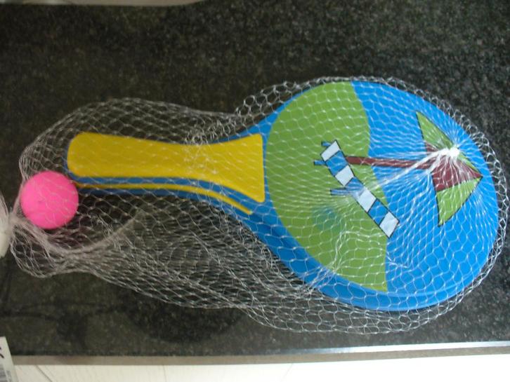 Beachball  houten setje    NIEUW, Sport en Fitness, Tafeltennis, Ophalen