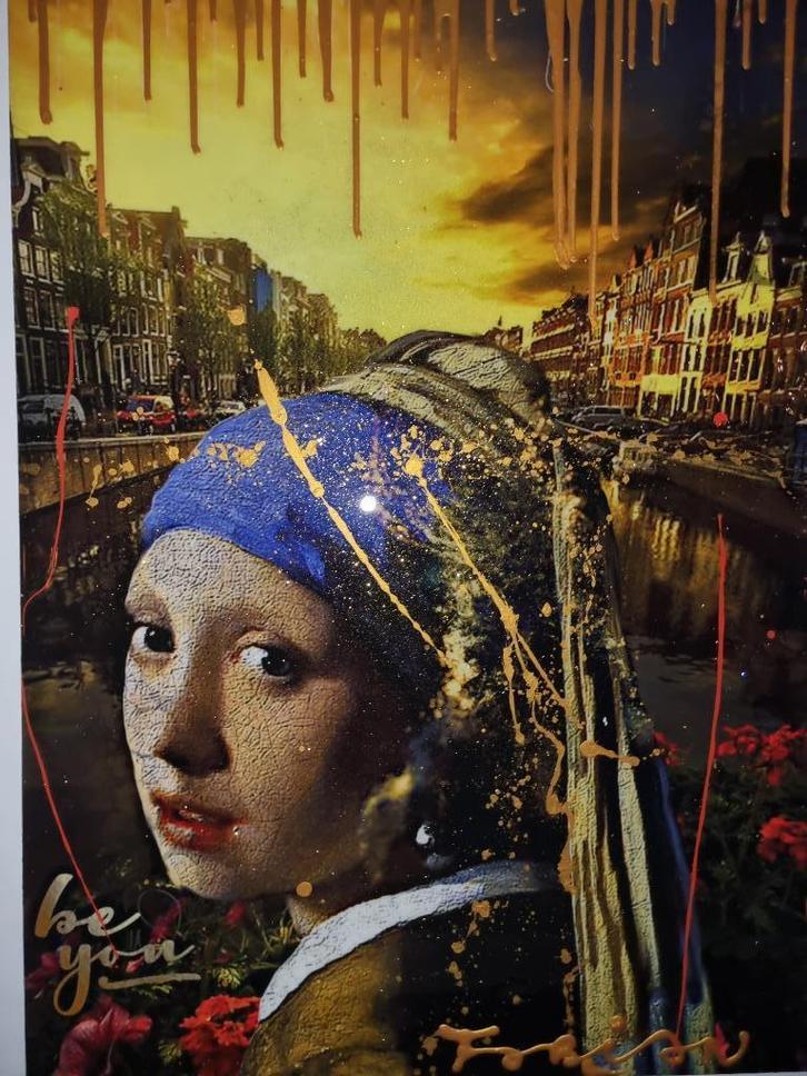GROOT werk op Doek van Fabian, Antiek en Kunst, Kunst | Schilderijen | Klassiek, Ophalen